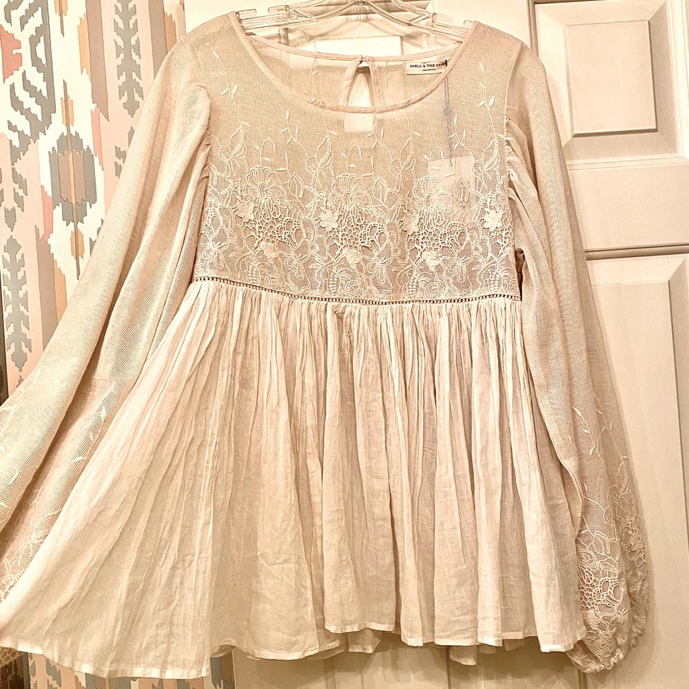 🌺🎉HP🎉🌺 NWT Spell & The Gypsy Scorpio Embroidered Blouse - Picture 9 of 16